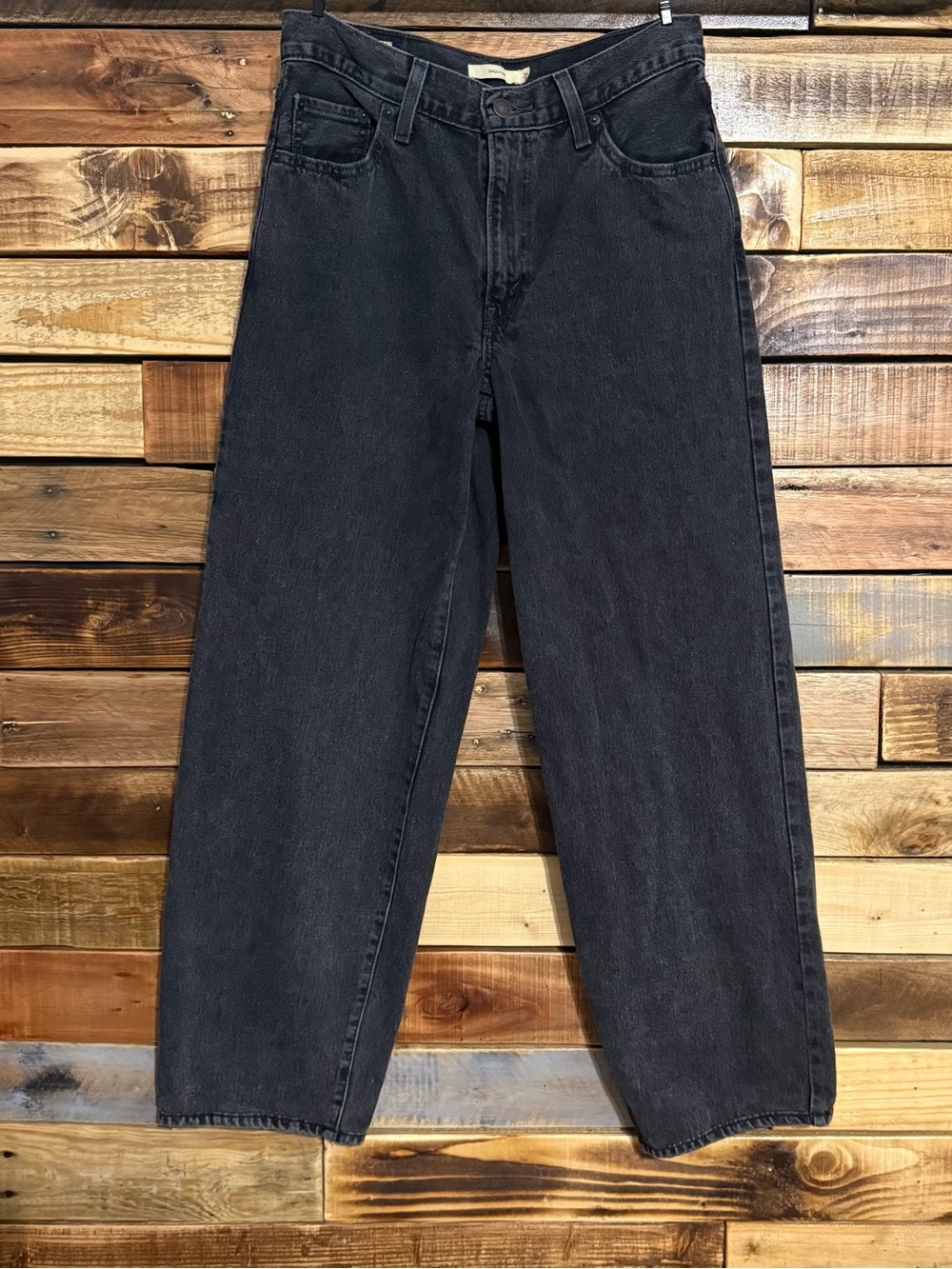 Levis Premium Baggy Dad Black Jeans 90s Slouchy Straight Leg EUC